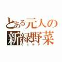 とある元人の新緑野菜（ヴェルデ）