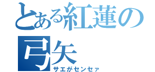 とある紅蓮の弓矢（サエがセンセァ）