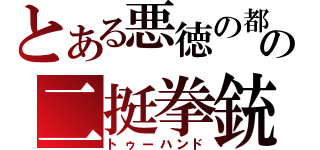 とある悪徳の都の二挺拳銃（トゥーハンド）