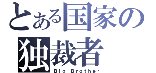 とある国家の独裁者（Ｂｉｇ Ｂｒｏｔｈｅｒ）