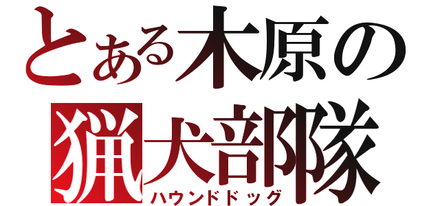 とある木原の猟犬部隊（ハウンドドッグ）