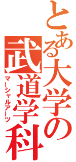 とある大学の武道学科（マーシャルアーツ）