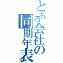 とある会社の同期年表（）