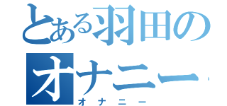 とある羽田のオナニー（オナニー）