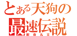 とある天狗の最速伝説（射命丸文）