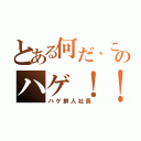 とある何だ、このハゲ！！（ハゲ鮮人社長）