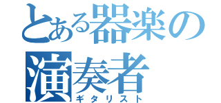 とある器楽の演奏者（ギタリスト）