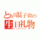 とある温子毅の生日礼物（インデックス）