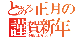 とある正月の謹賀新年（今年もよろしく！）