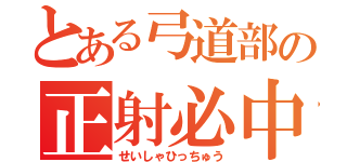 とある弓道部の正射必中（せいしゃひっちゅう）