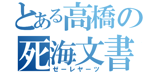 とある高橋の死海文書（ゼーレヤーツ）