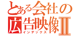 とある会社の広告映像Ⅱ（インデックス）