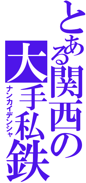 とある関西の大手私鉄（ナンカイデンシャ）