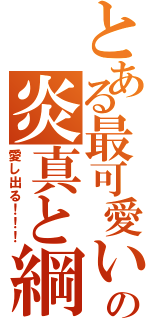 とある最可愛いの炎真と綱（愛し出る！！！）