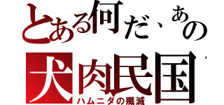 とある何だ、あの犬肉民国（ハムニダの殲滅）