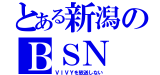 とある新潟のＢＳＮ（ＶＩＶＹを放送しない）