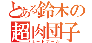 とある鈴木の超肉団子（ミートボール）