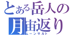 とある岳人の月宙返り（ムーンサルト）