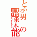 とある男の帰巣本能（おうちかえりたい）