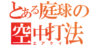 とある庭球の空中打法（エアケイ）