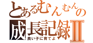 とあるむんむんの成長記録Ⅱ（良い子に育てよ）