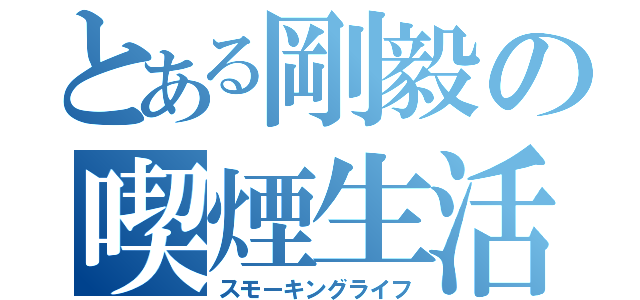 とある剛毅の喫煙生活（スモーキングライフ）