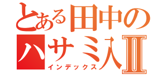 とある田中のハサミ入れⅡ（インデックス）