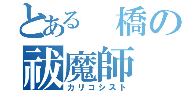 とある 橋の祓魔師（カリコシスト）