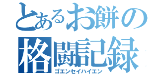 とあるお餅の格闘記録（ゴエンセイハイエン）