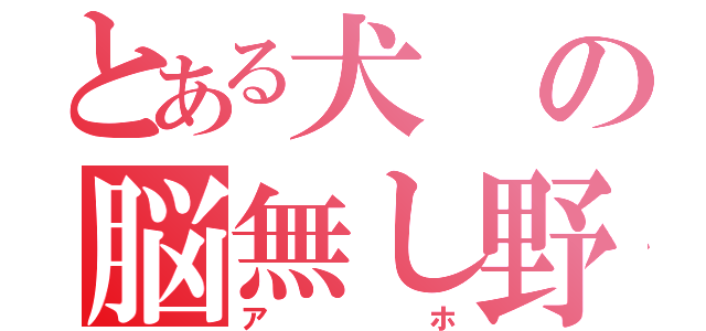 とある犬の脳無し野郎（アホ）