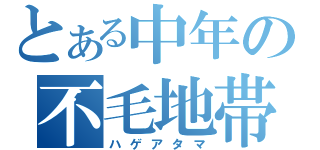 とある中年の不毛地帯（ハゲアタマ）