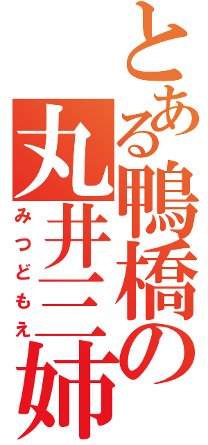 とある鴨橋の丸井三姉妹（みつどもえ）