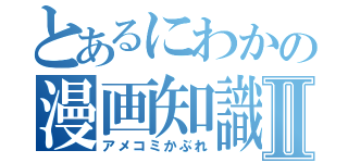 とあるにわかの漫画知識Ⅱ（アメコミかぶれ）