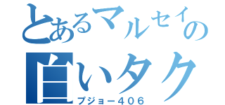 とあるマルセイユの白いタクシー（プジョー４０６）