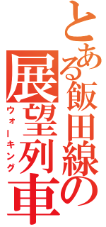 とある飯田線の展望列車（ウォーキング）