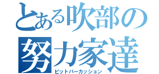 とある吹部の努力家達（ピットパーカッション）