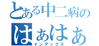 とある中二病のはぁはぁ物語（インデックス）