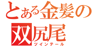 とある金髪の双尻尾（ツインテール）