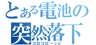 とある電池の突然落下（コロコロ～っと）