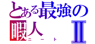 とある最強の暇人Ⅱ（ニート）