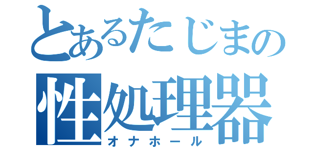 とあるたじまの性処理器（オナホール）