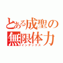 とある成聖の無限体力（インデックス）