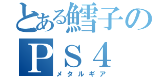 とある鱈子のＰＳ４（メタルギア）