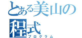 とある美山の程式（プログラム）