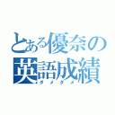 とある優奈の英語成績（ダメダメ）