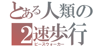 とある人類の２速歩行（ピースウォーカー）