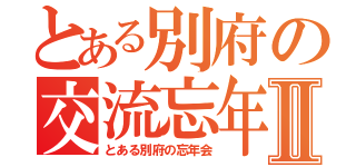 とある別府の交流忘年会Ⅱ（とある別府の忘年会）