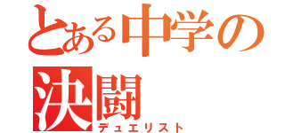 とある中学の決闘（デュエリスト）