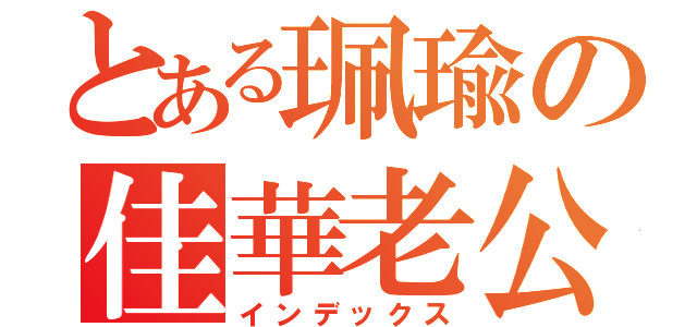 とある珮瑜の佳華老公（インデックス）