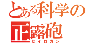 とある科学の正露砲（セイロガン）